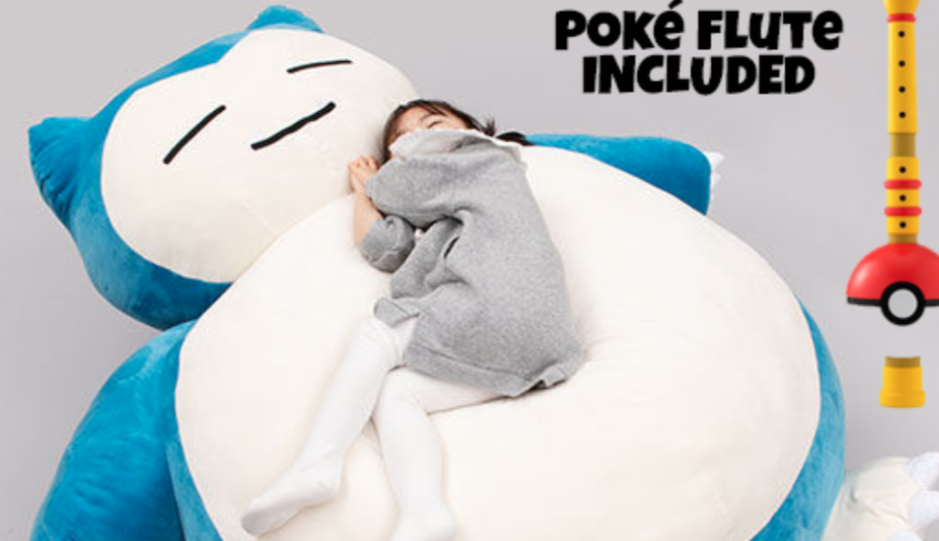 Grosse peluche Pokémon Snorlax coquette - Univers Peluche