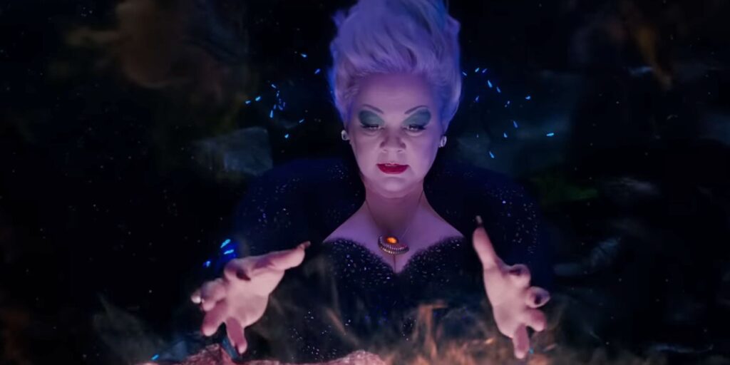 The Little Mermaid live-action Melissa McCarthy Ursula using Magic