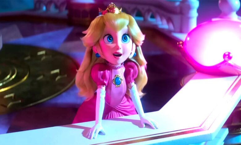 Princess Peach in The Super Mario Bros. Movie in her castle