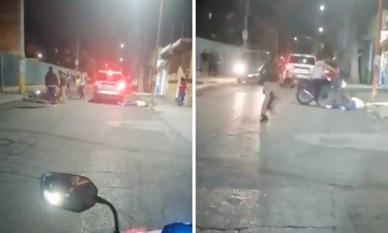 Puebla: Queda inconsciente durante pelea y lo atropellan con moto | Video