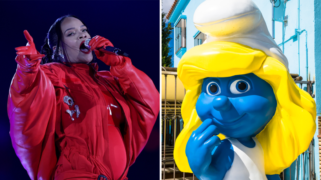 Reaparece Rihanna, esta vez para ser la voz de Pitufina de la nueva película de “Los Pitufos”