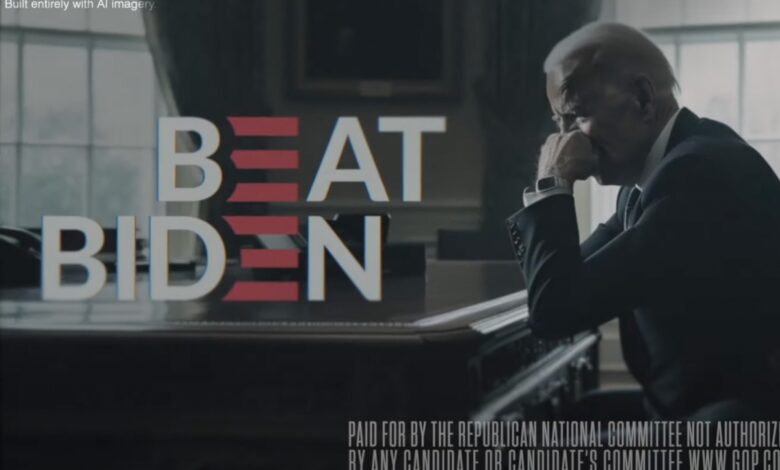 Republicanos responden al anuncio de reelección de Biden con video caótico