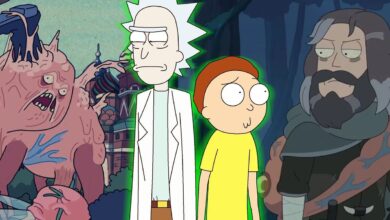 Rick and Morty universe hopping.