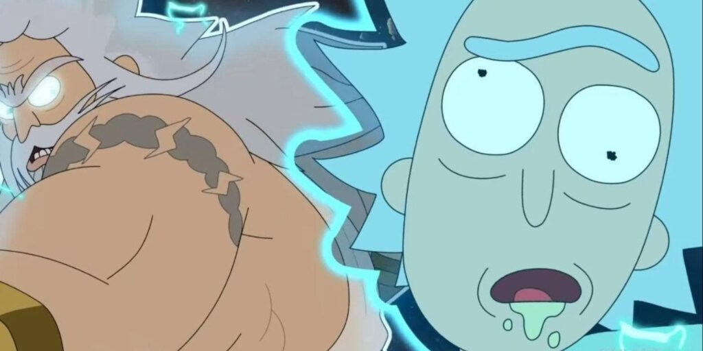 Rick and Morty: Rick vs Zeus.