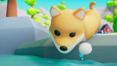 Roblox Adopt Me! Fox or Shiba Inu Dog Pet Near Body of Water
