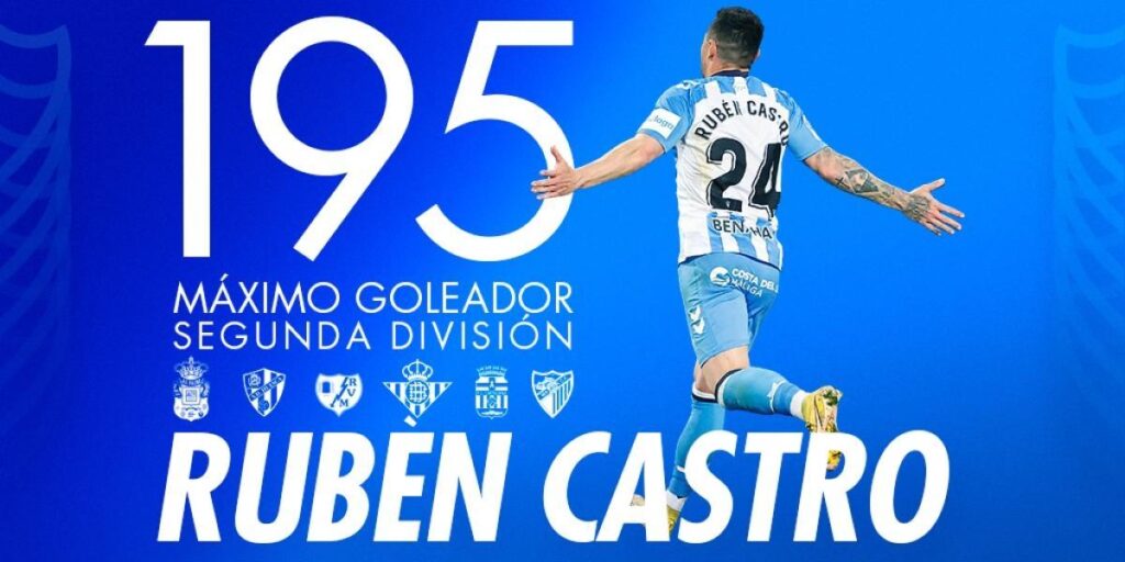 Rubén Castro se convierte en máximo goleador histórico de Segunda