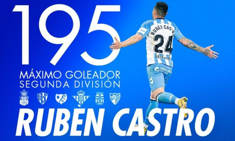 Rubén Castro se convierte en máximo goleador histórico de Segunda