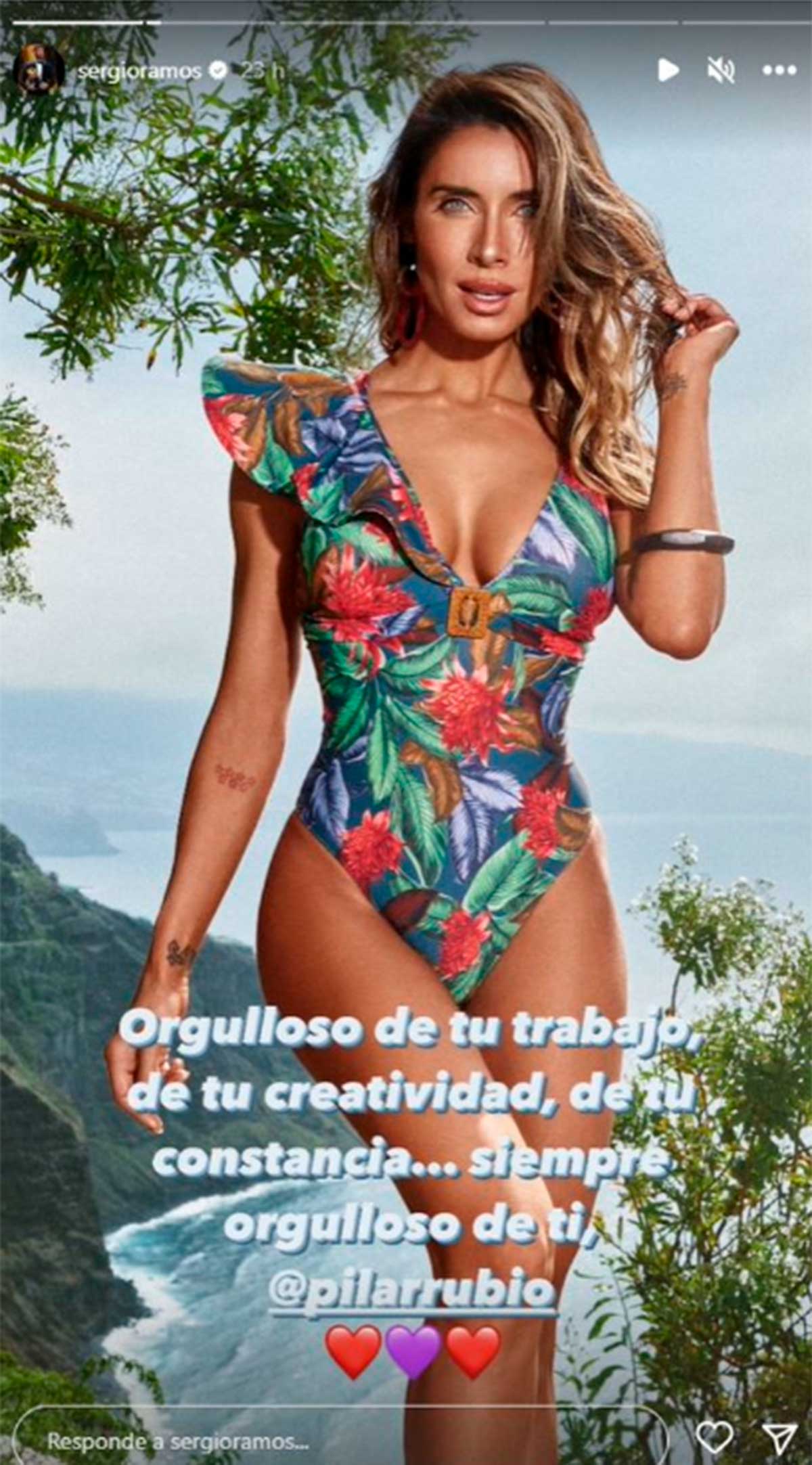 Storie de Sergio Ramos para Pilar Rubio