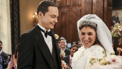 Sheldon and Amy in The Big Bang Theory season 11 finale wedding