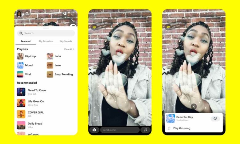 Snap firma nuevos acuerdos de licencia de música para expandir su biblioteca de sonidos