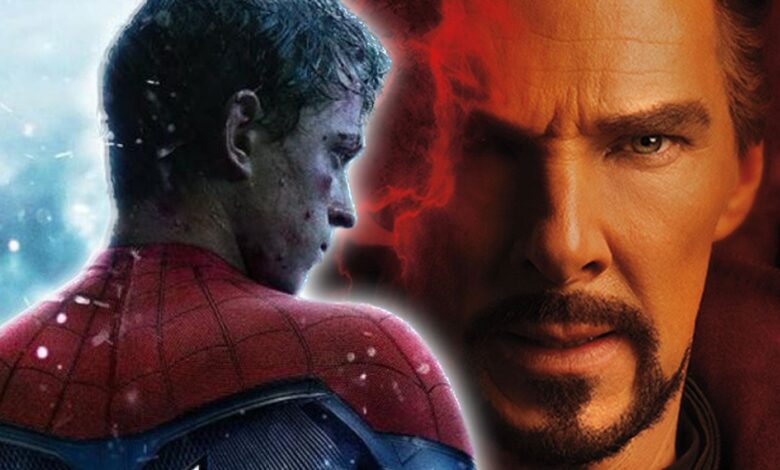 tom holland as peter parker with benedict cumberbatch as doctor strange in the mcu phase 4