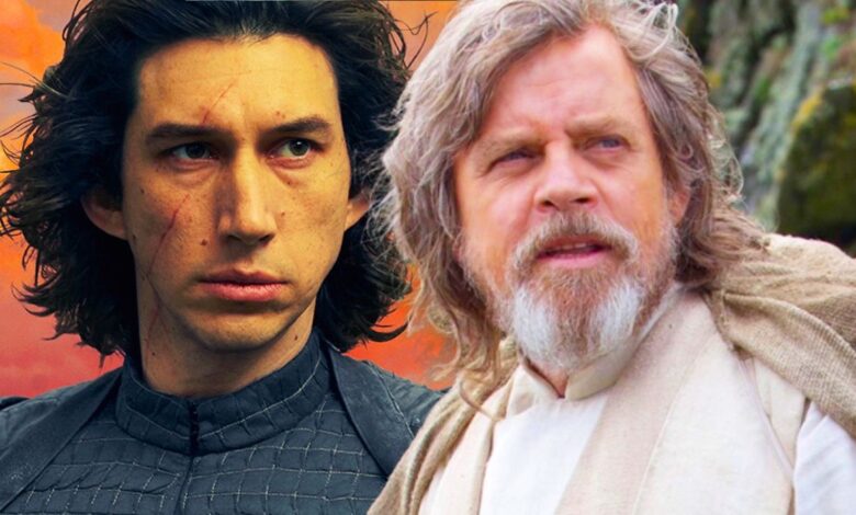 Kyo Ren and Luke Skywalker
