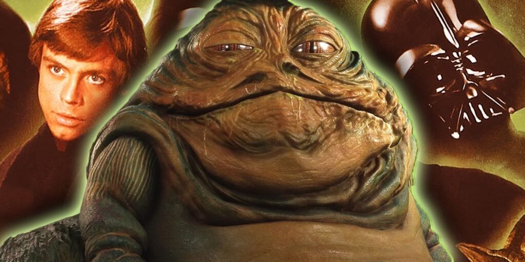 Star Wars: Darth Vader, Luke, and Jabba.