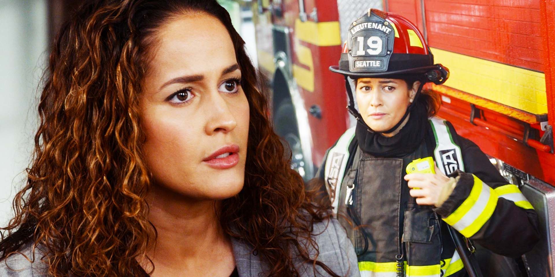 Jaina Lee Ortiz as Andy Herrera in Station 19 season 6, episode 15