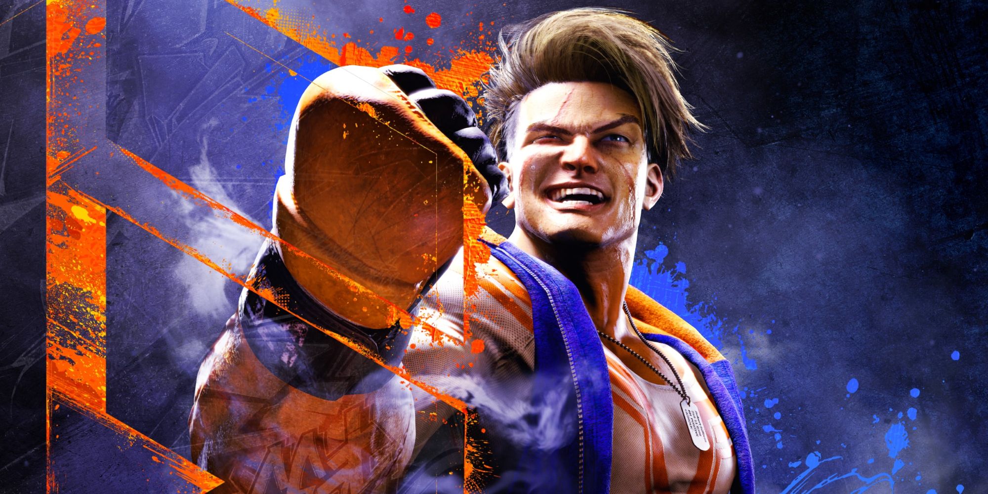 Luke on the cover of Street Fighter 6, winking and smiling with a raised fist.