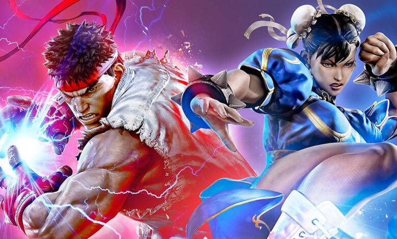 Street Fighter 6 Fighters Chun Li and Ryu doing their special moves