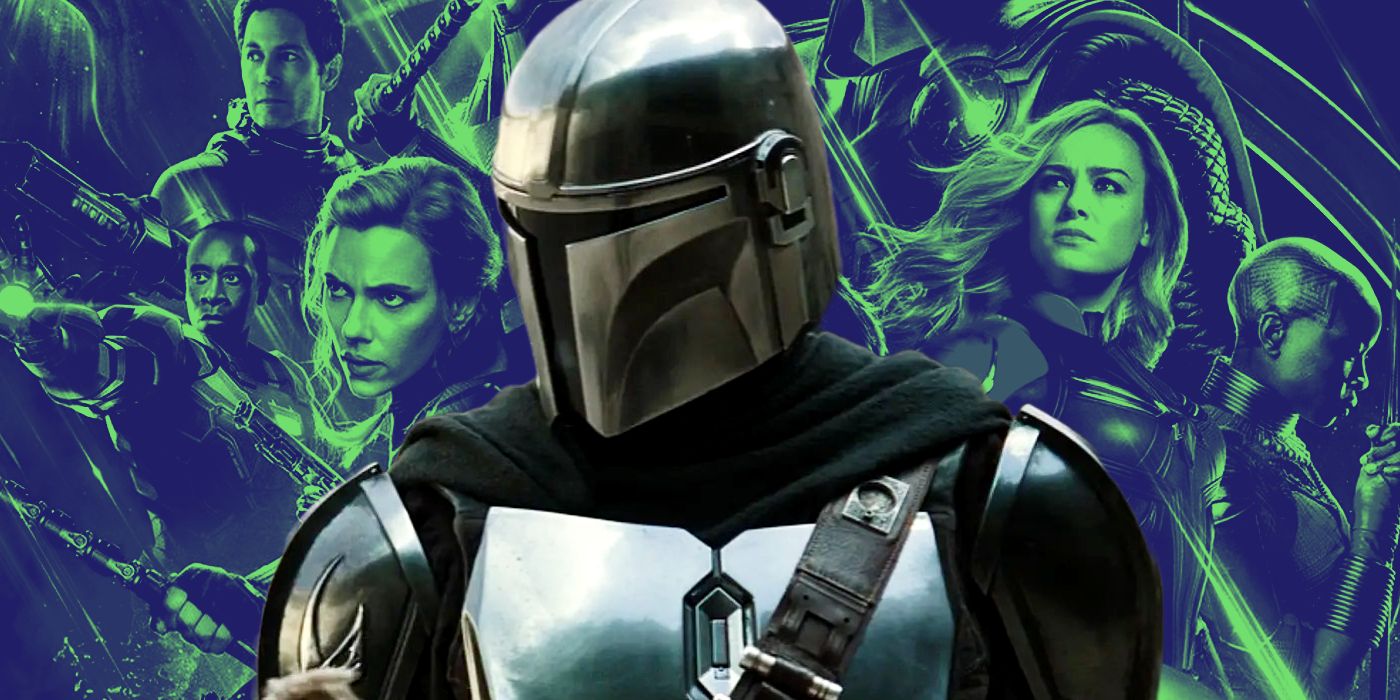 The Mandalorian Din Djarin and Avengers Background