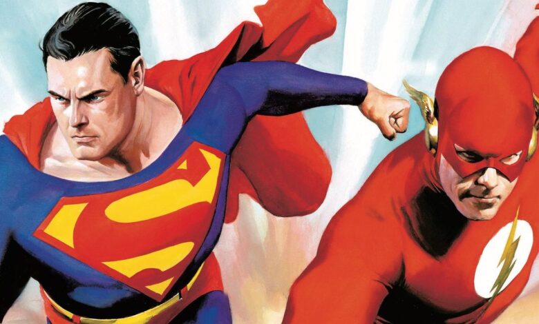Superman Races the Flash
