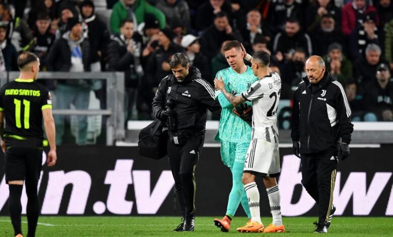 Szczesny, sustituido por un dolor en el pecho