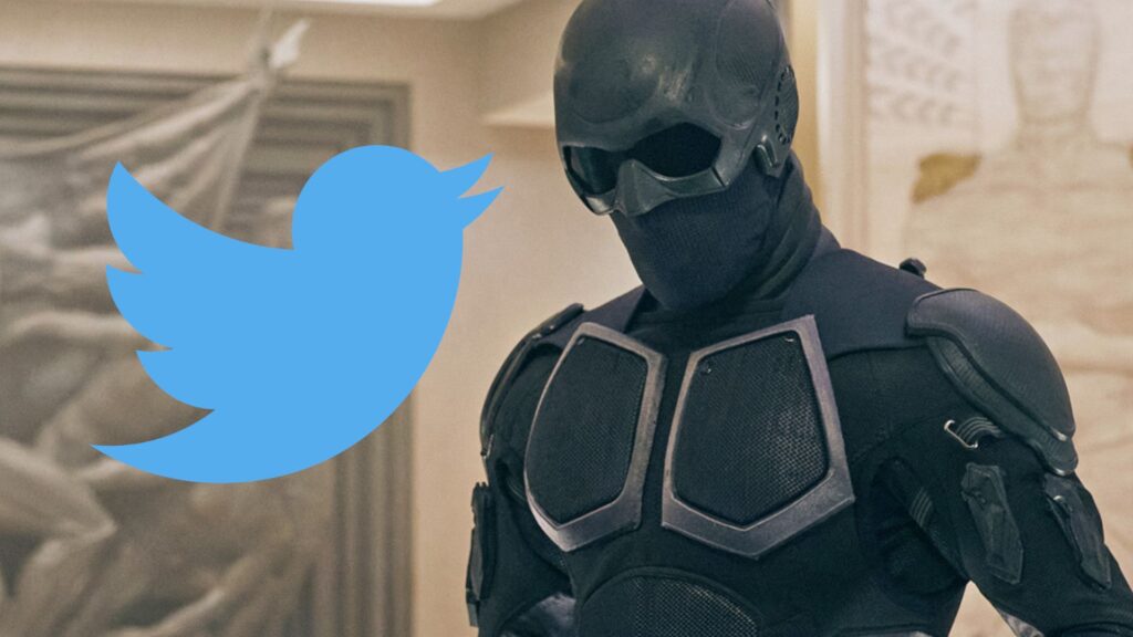 The Boys Black Noir and Twitter logo