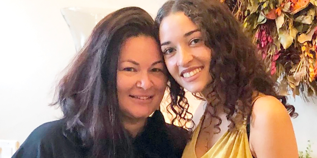 Olivia Molly Hopkins Daughter 90 Day Fiance posing together smiling