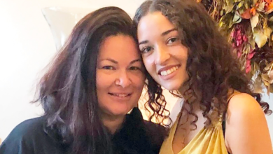 Olivia Molly Hopkins Daughter 90 Day Fiance posing together smiling