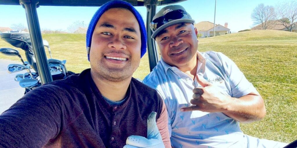 90 Day Fiancé's Asuelu’s in a golf cart next to another man