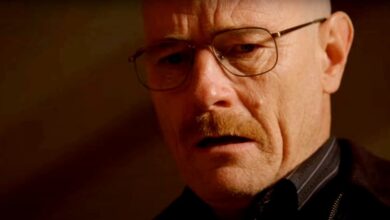 Bryan Cranston as Walter White in Breaking Bad watching Jane die