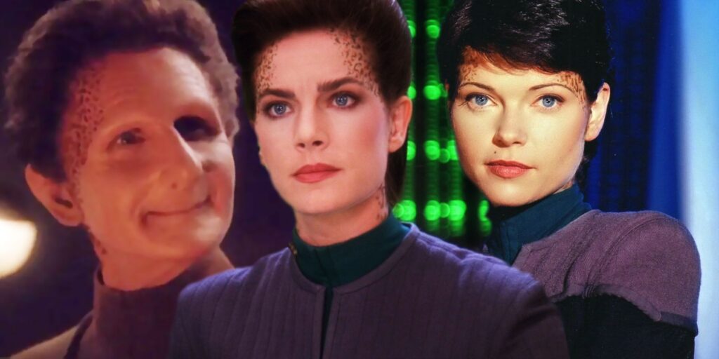 Odo as Curzon Dax, Jadzia Dax, and Ezri Dax in Star Trek: Deep Space Nine