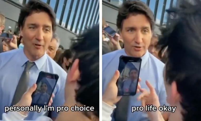 Trudeau a joven antiaborto: 'Necesitas pensar más y rezar menos'