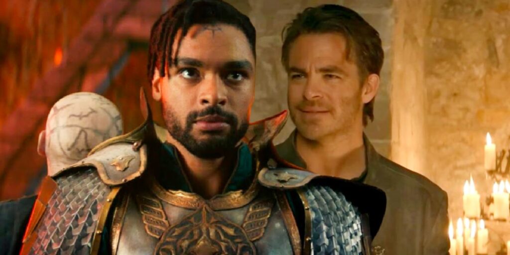 Custom image of Regé-Jean Page and Chris Pine in Dungeons & Dragons: Honor Among Thieves.