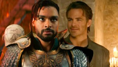 Custom image of Regé-Jean Page and Chris Pine in Dungeons & Dragons: Honor Among Thieves.