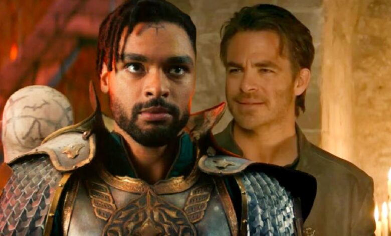 Custom image of Regé-Jean Page and Chris Pine in Dungeons & Dragons: Honor Among Thieves.