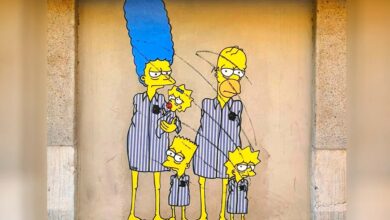 Vandalizan el mural de los "Simpson" sobre el Holocausto en Milán