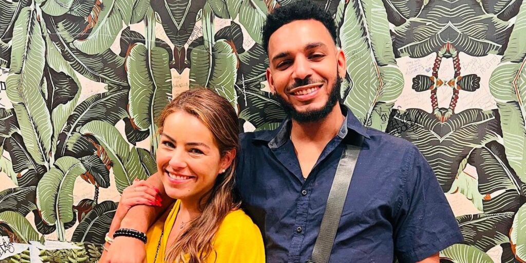 Veronica Rodriguez and Jamal Menzies from 90 Day Fiancé smiling together for a photo