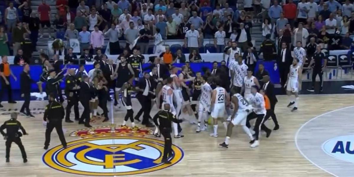 Ya hay sanciones por la trifulca del Real Madrid-Partizan