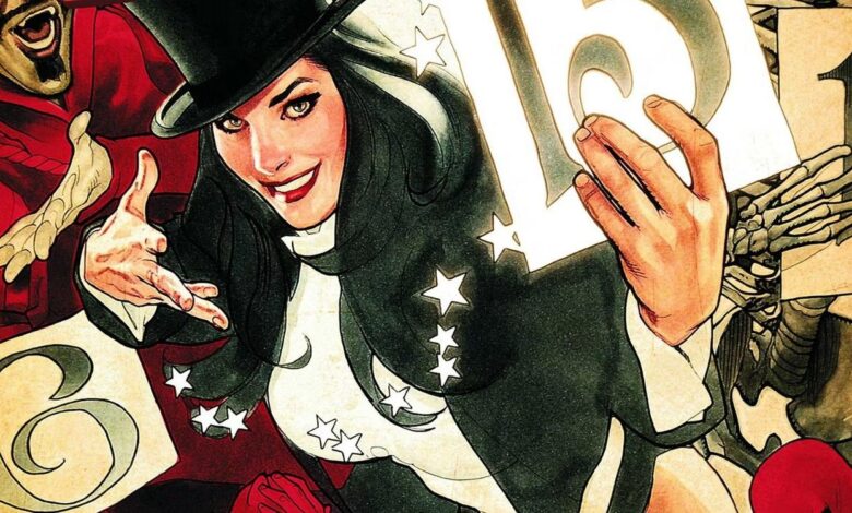 Zatanna performing magic in the DC Comics