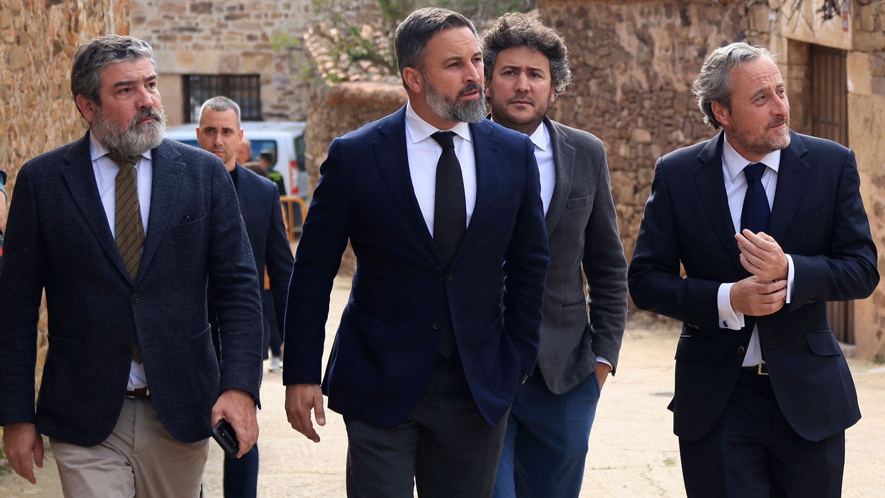 Santiago Abascal, en el funeral