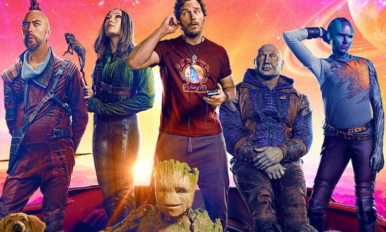 The central members of the team for Guardians of the Galaxy Vol. 3