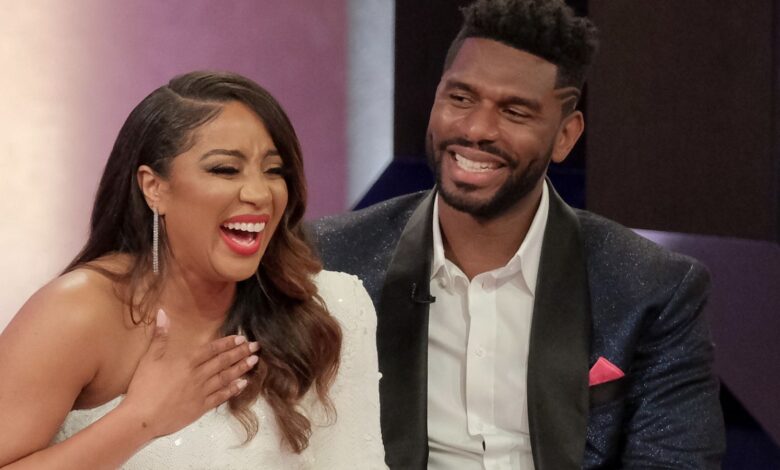 Tiffany Pennywell and Brett Brown at the Love is Blind season 4 reunion