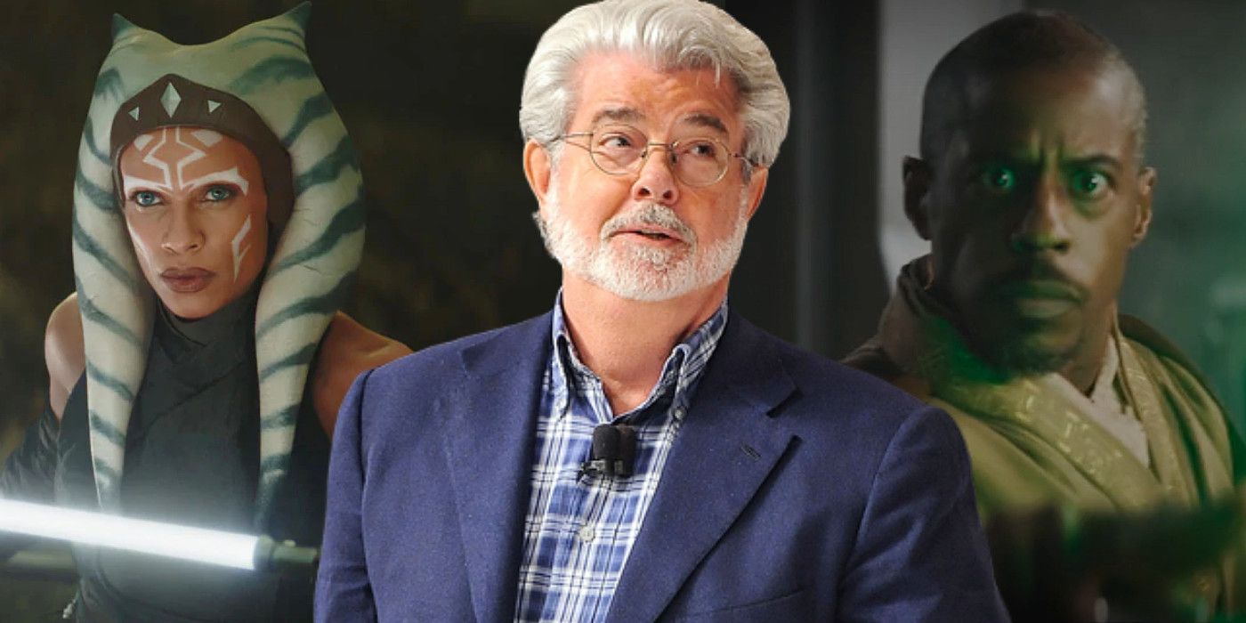 George Lucas, Ahsoka Tano, and Kelleran Beq.