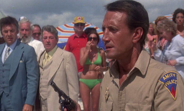 Martin Brody after shooting the water in Jaws 2