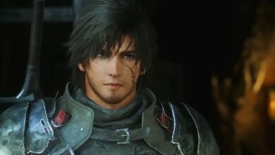 Clive Rosfield standing in a full suit of armor in Final Fantasy 16.