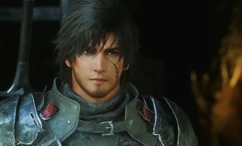 Clive Rosfield standing in a full suit of armor in Final Fantasy 16.