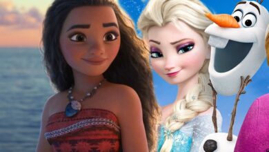 Moana and Frozen combined image