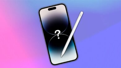 Apple Pencil on an iPhone