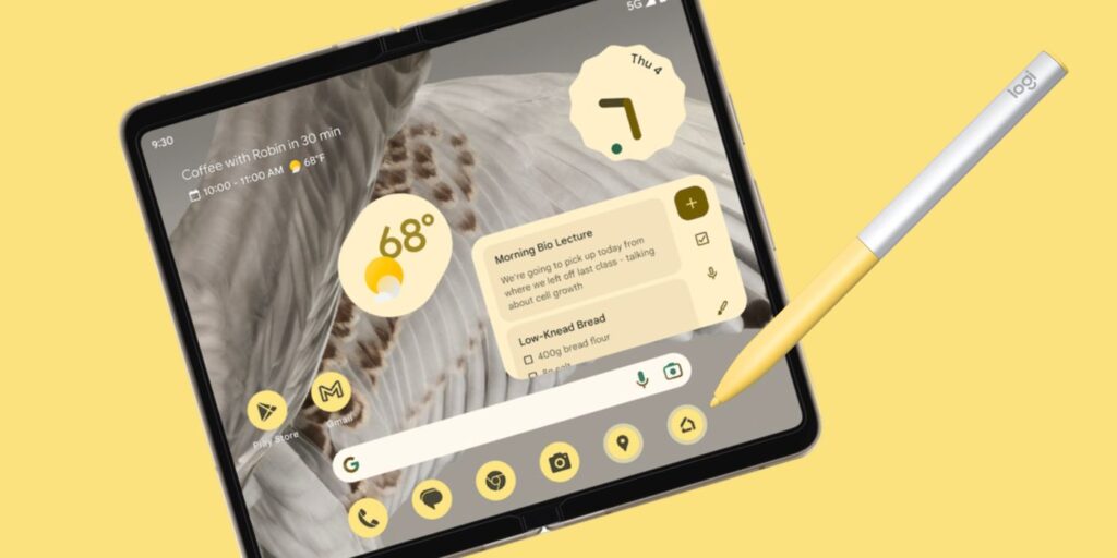 Pixel Fold with Logitech stylus