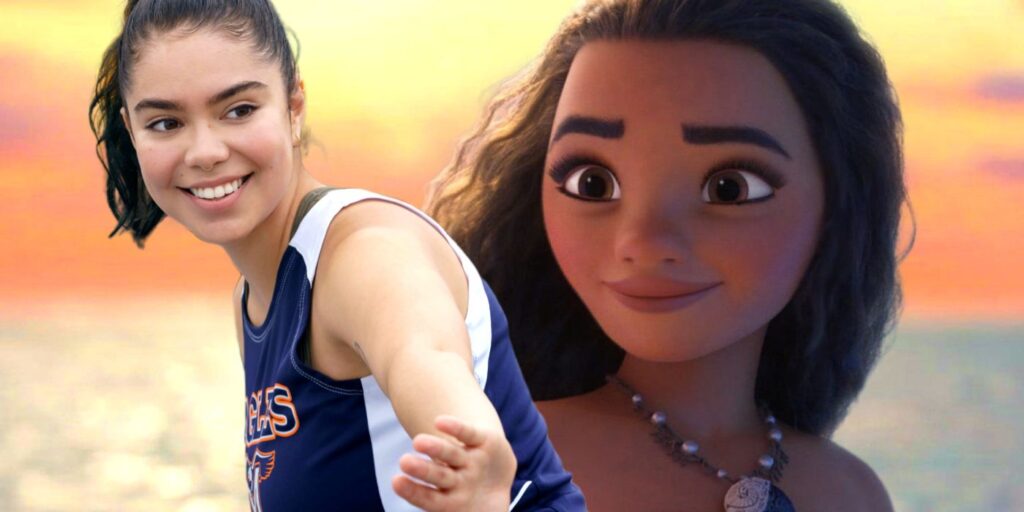 Auli'i Cravalho with Moana