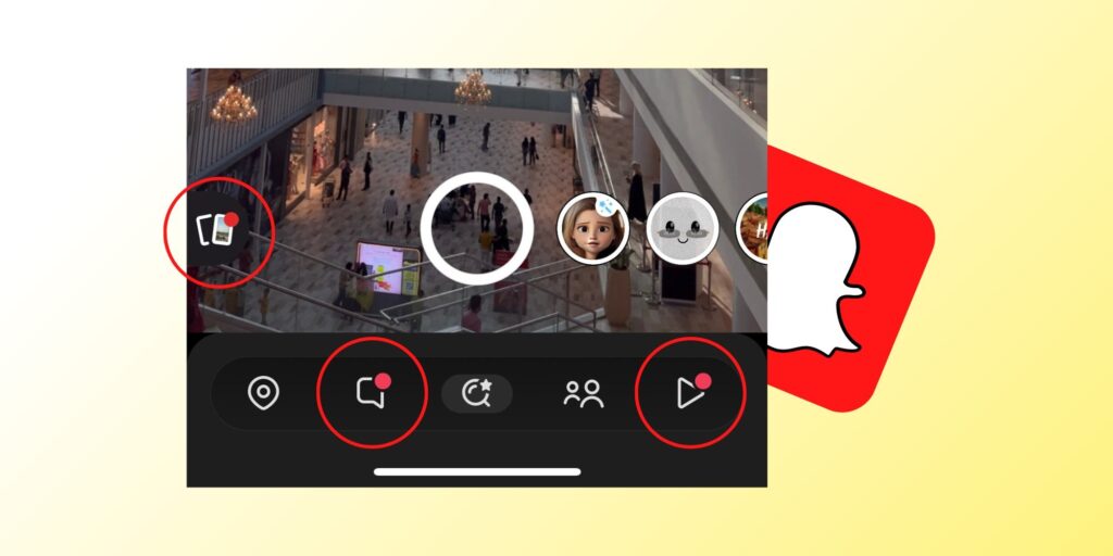 What do red dots on Snapchat notifications mean