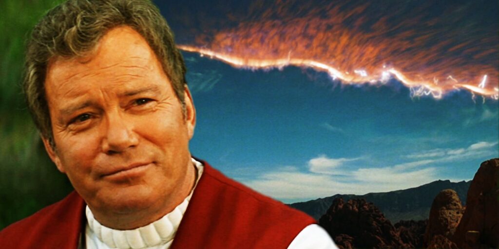 William Shatner as Captain Kirk, and the Nexus from Star Trek: Generations